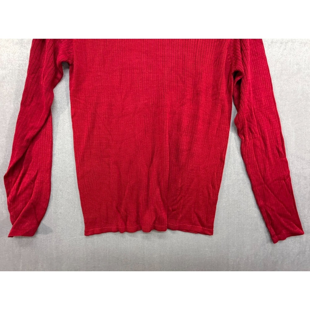 New Women Bloomingdales 100% August Silk Long Sleeve Sweater Turtleneck Size P - Picture 6 of 12
